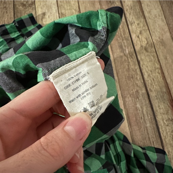 Toast Plaid Ruffle Button Up Dress - Picture 4 of 5